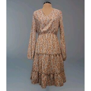 Mikarose Modest Womens Dress Sz XS Floral Boho Peasant Prairie Tiered  Lined